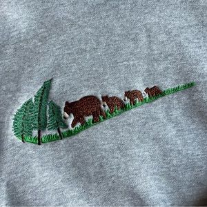 EMBROIDERED NIKE LOGO HOODIE